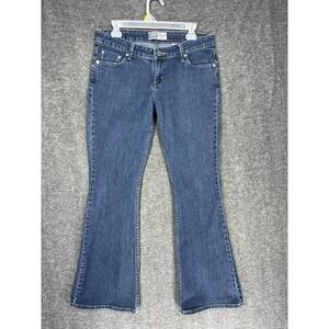 Y2K Levi Strauss Jeans Juniors 11 Low Rise Flare Bootcut Dark Wash Stretch